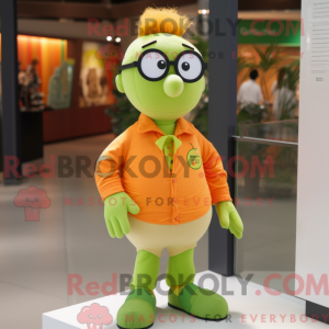 Personaggio mascotte verde...