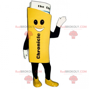 Mascotte de journal souriant - Redbrokoly.com