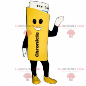 Smiling newspaper mascot - Redbrokoly.com