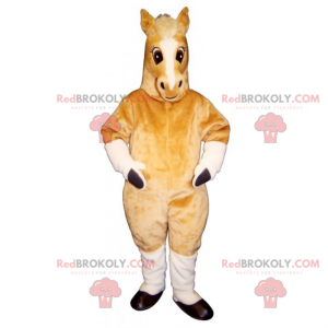 Beige mare mascot - Redbrokoly.com