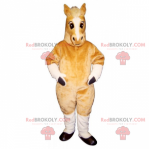 Beige Stuten Maskottchen - Redbrokoly.com