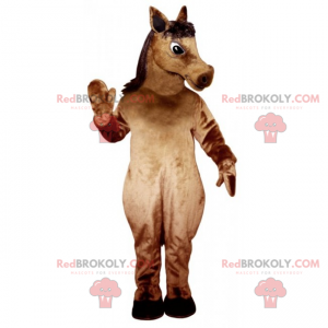 Mascote da égua marrom - Redbrokoly.com