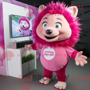 Pink Hedgehog maskot...