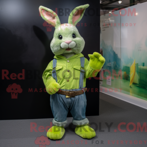 Lime Green Rabbit mascot...