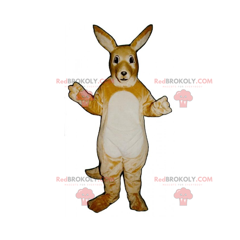 Hvid bugkænguru-maskot - Redbrokoly.com Hvid bugkænguru-maskot - Redbrokoly.com