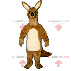 Kangaroo mascot with big ears - Redbrokoly.com