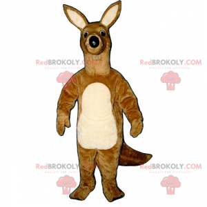 Känguru-Maskottchen mit großen Ohren - Redbrokoly.com