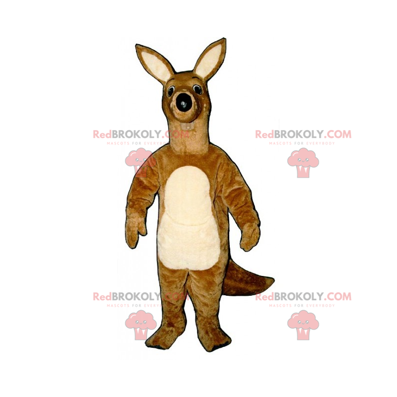 Känguru-Maskottchen mit großen Ohren - Redbrokoly.com