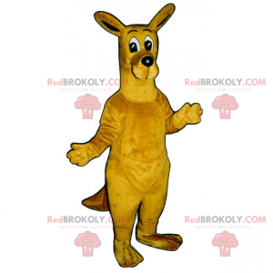 Mascotte de kangourou aux grands yeux - Redbrokoly.com