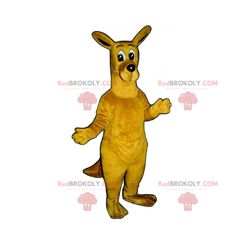 Mascotte de kangourou aux grands yeux - Redbrokoly.com