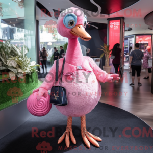 Pink Swan maskot kostume...