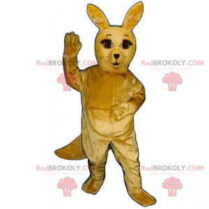 Känguru-Maskottchen mit langen Wimpern - Redbrokoly.com