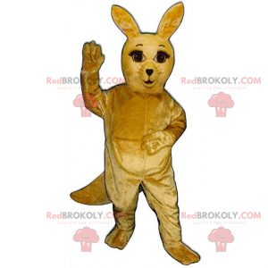 Mascote canguru com cílios longos - Redbrokoly.com