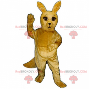 Kangaroo mascot with long eyelashes - Redbrokoly.com