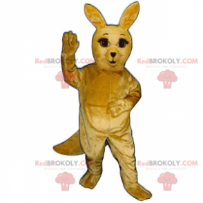Kænguru maskot med lange øjenvipper - Redbrokoly.com