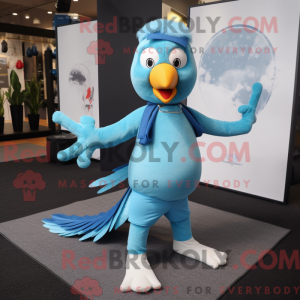 Himmelblå papegøje maskot...