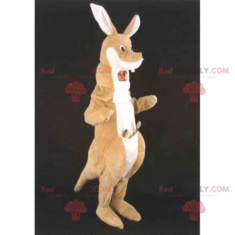 Kænguru maskot med lomme - Redbrokoly.com