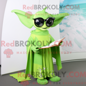 Postava maskota Lime Green...
