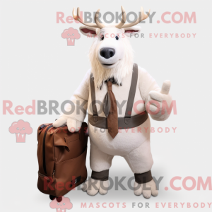 White Elk maskot kostume...