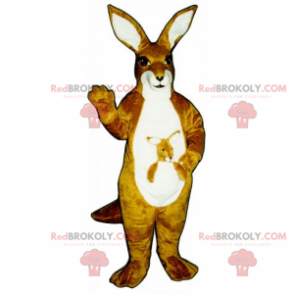 Kangaroo mascot with her baby - Redbrokoly.com