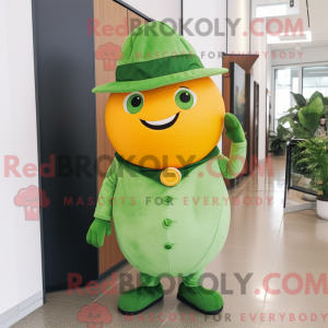 Grøn grapefrugt maskot...
