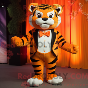Orange Tiger Maskottchen...
