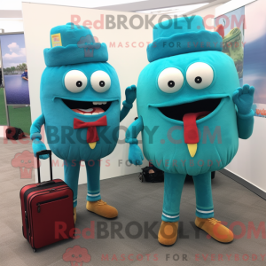 Turquoise Burgers mascot...