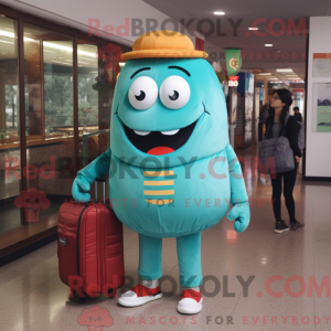 Turquoise Burgers mascot...