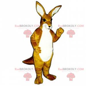 Mascotte de kangourou souriant - Redbrokoly.com
