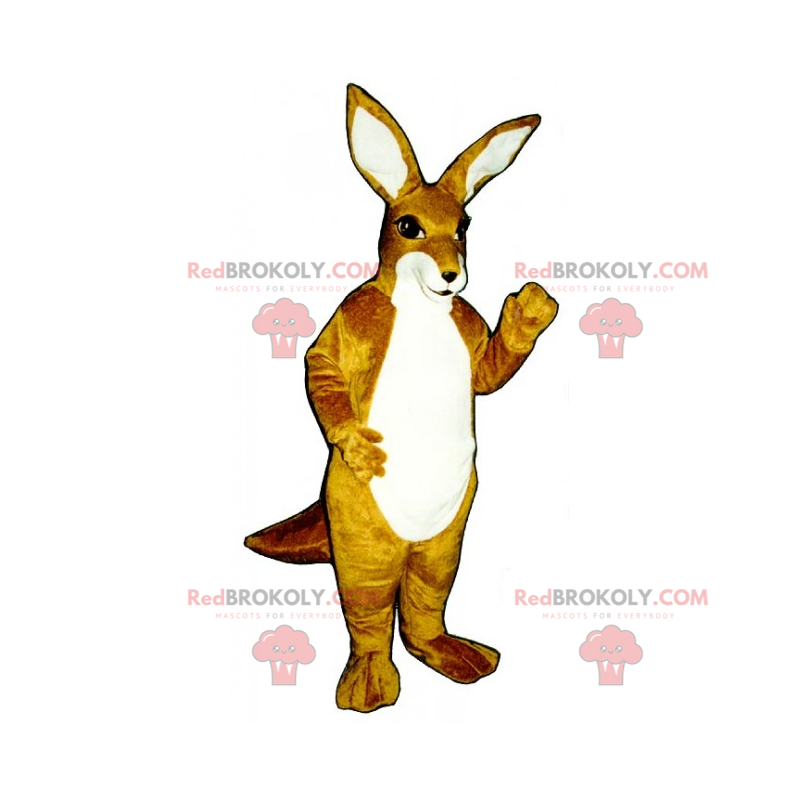 Mascotte de kangourou souriant - Redbrokoly.com