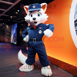 Navy Fox maskotdraktfigur...