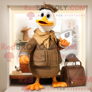 Brown Goose maskot drakt...
