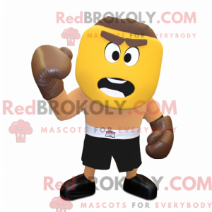 Brun boksehandske maskot...