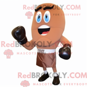 Brun boksehandske maskot...