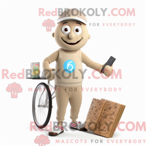 Beige eenwieler...