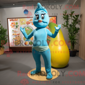 Turkis Mango maskot kostume...