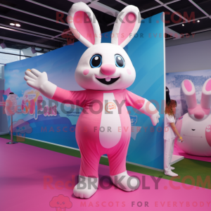 Pink Rabbit maskot kostume...