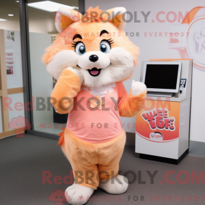 Peach Lynx-maskotdraktfigur...