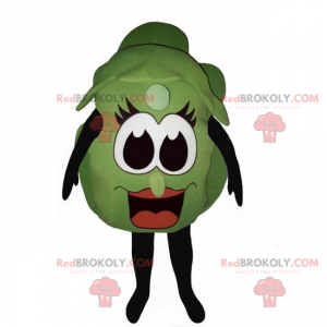 Lettuce mascot with smiling face - Redbrokoly.com