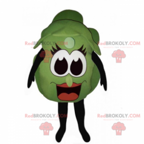 Mascota de lechuga con cara sonriente - Redbrokoly.com