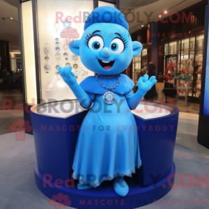 Máscara de ampulheta azul...