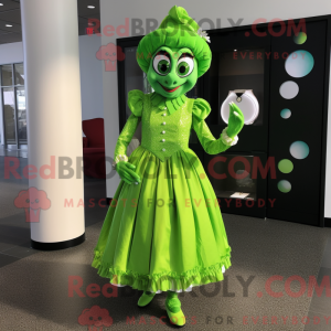 Postava maskota Lime Green...