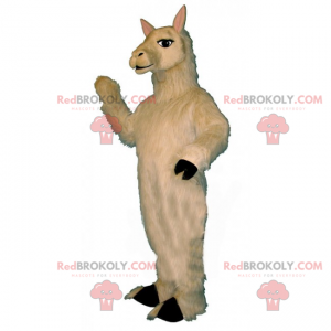 Mascotte witte lama - Redbrokoly.com