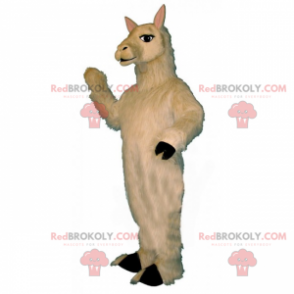 Hvit lama-maskot - Redbrokoly.com