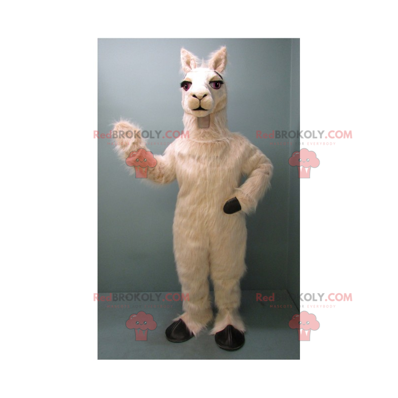 Mascotte lama bianca e gambe nere - Redbrokoly.com