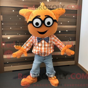 Orange Starfish mascot...
