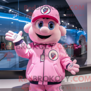 Rosa armbånd maskot kostyme...