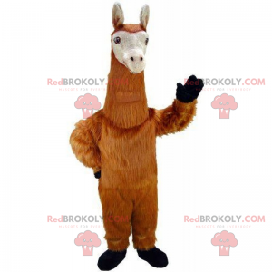 Mascotte de Lama marron - Redbrokoly.com