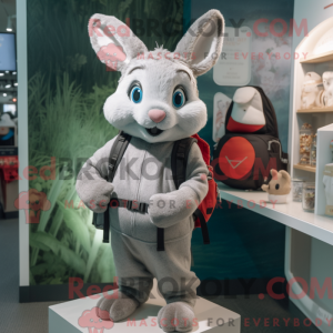Grijze konijn mascotte...