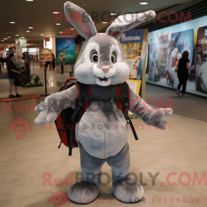 Grijze konijn mascotte...